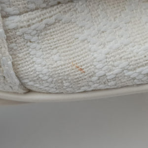 Secondhand Christian Dior saddle White jacquard  handbag | stylenewstar