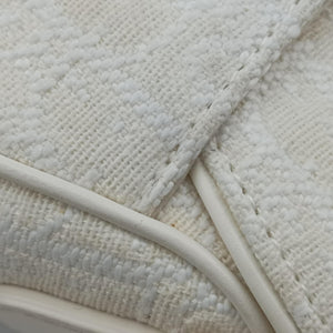 Secondhand Christian Dior saddle White jacquard  handbag | stylenewstar