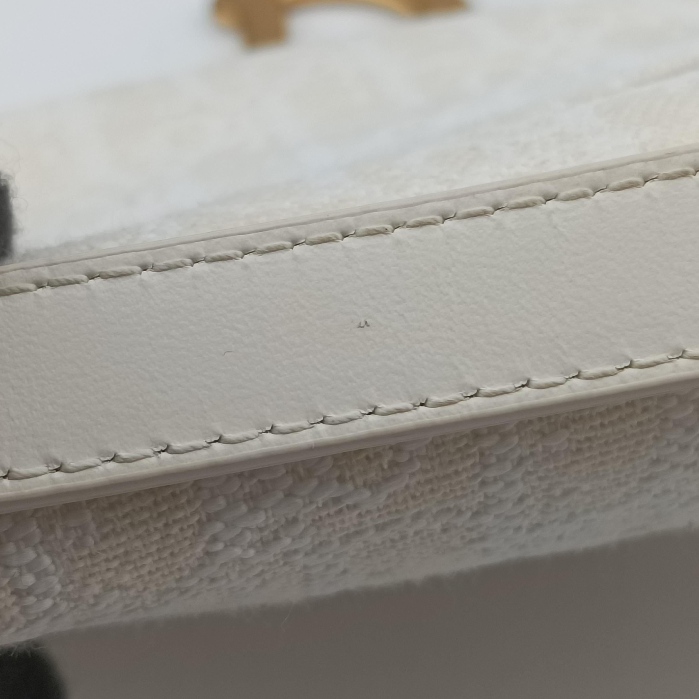 Secondhand Christian Dior saddle White jacquard  handbag | stylenewstar