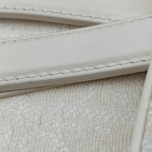 Secondhand Christian Dior saddle White jacquard  handbag | stylenewstar