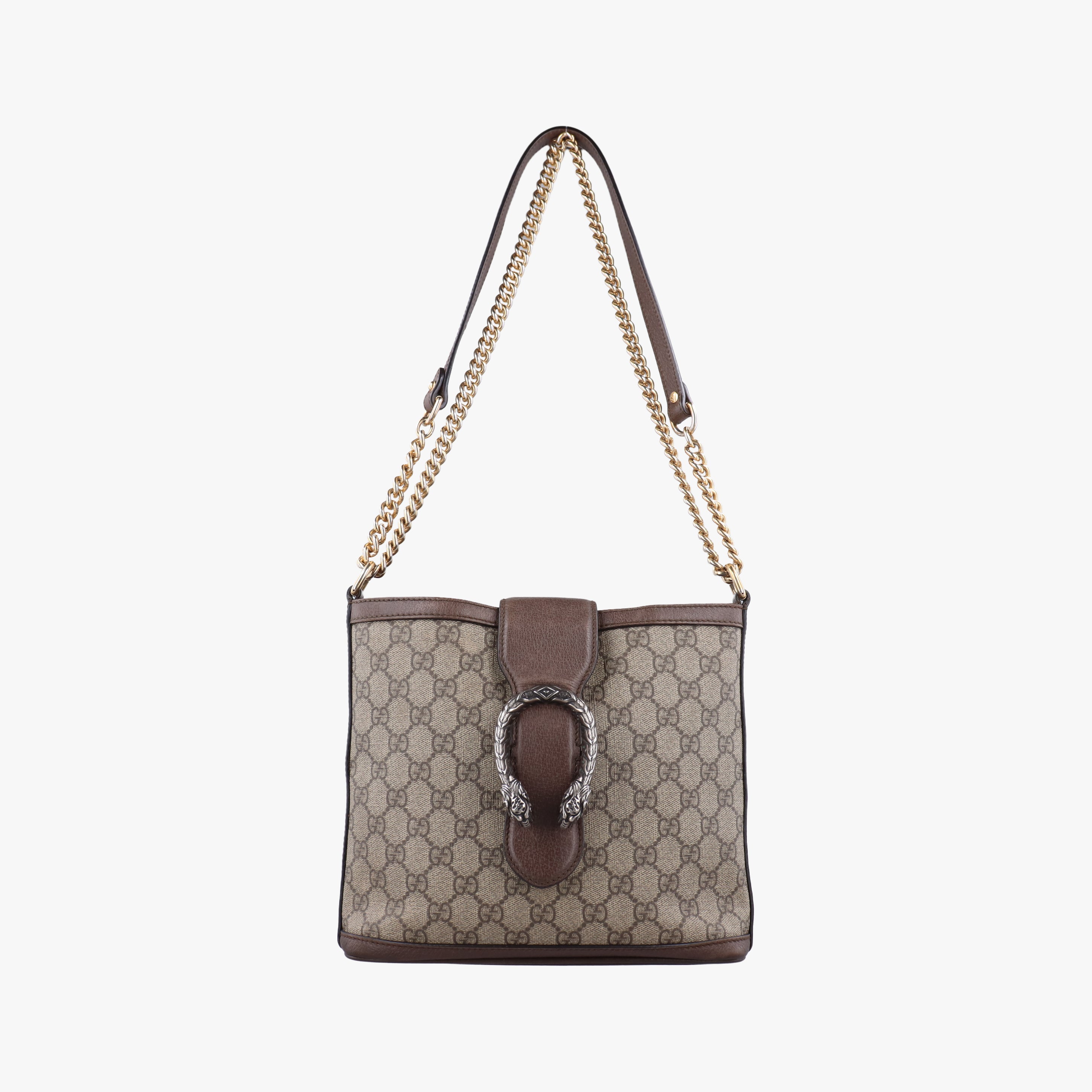 Pre-owned Gucci Dionysus beige×Brown PVC coated canvas 499622 shoulderbag | stylenewstar