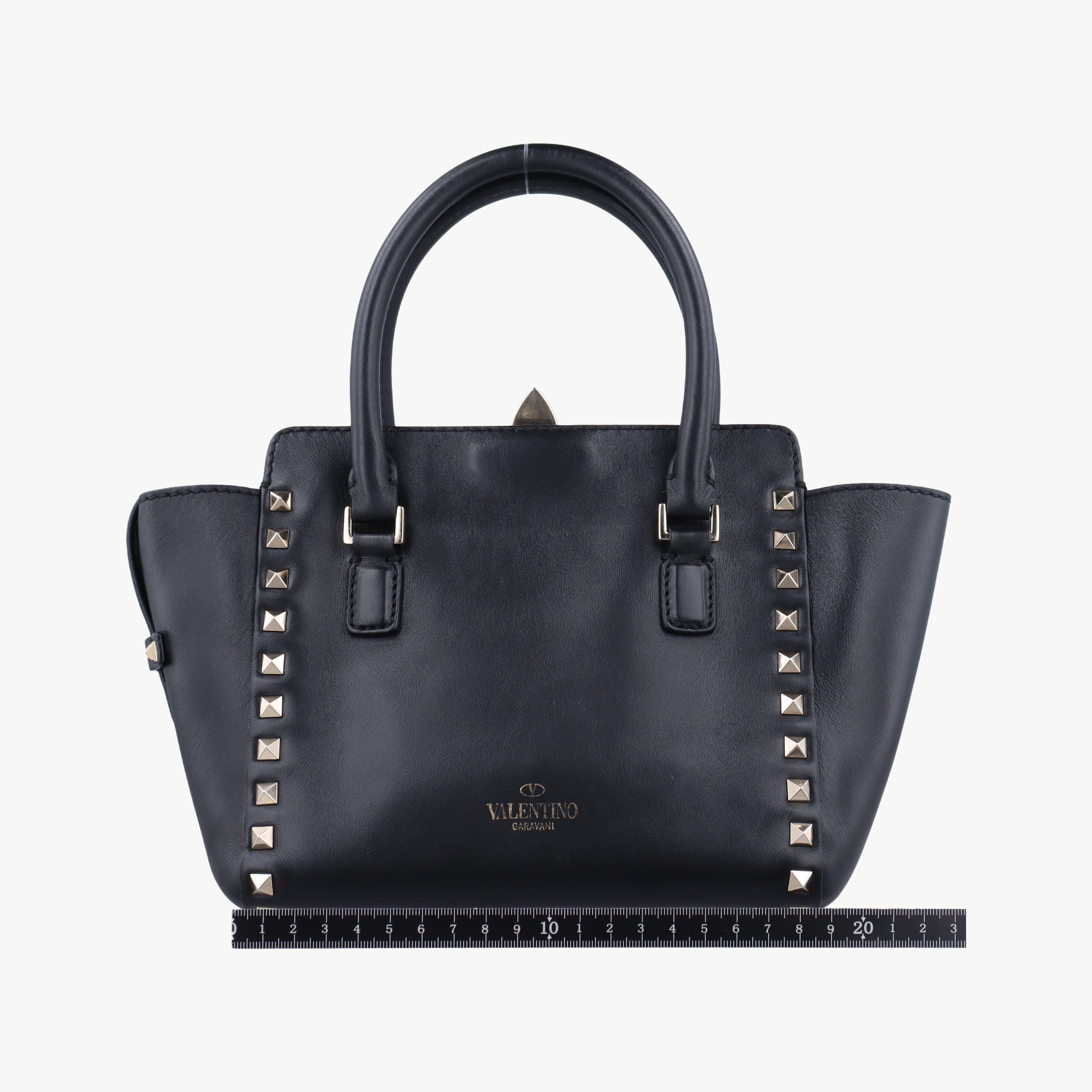 Vintage Valentino Rockstud Black Leather  shoulderbag | stylenewstar