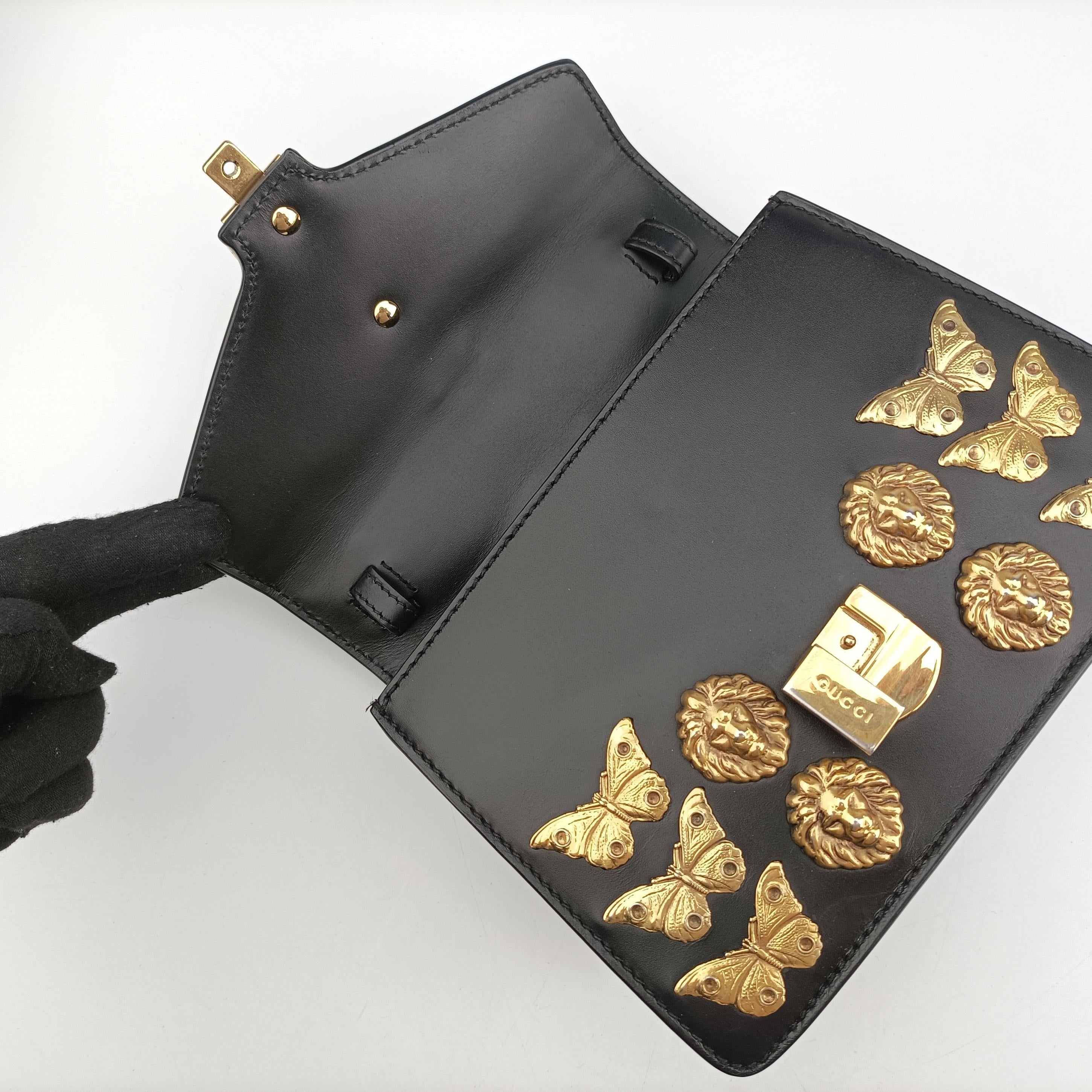 Pre-owned Gucci Sylvie Black Leather 470270 shoulderbag | stylenewstar