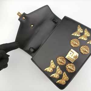 Pre-owned Gucci Sylvie Black Leather 470270 shoulderbag | stylenewstar