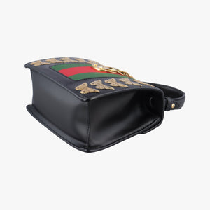 Pre-owned Gucci Sylvie Black Leather 470270 shoulderbag | stylenewstar