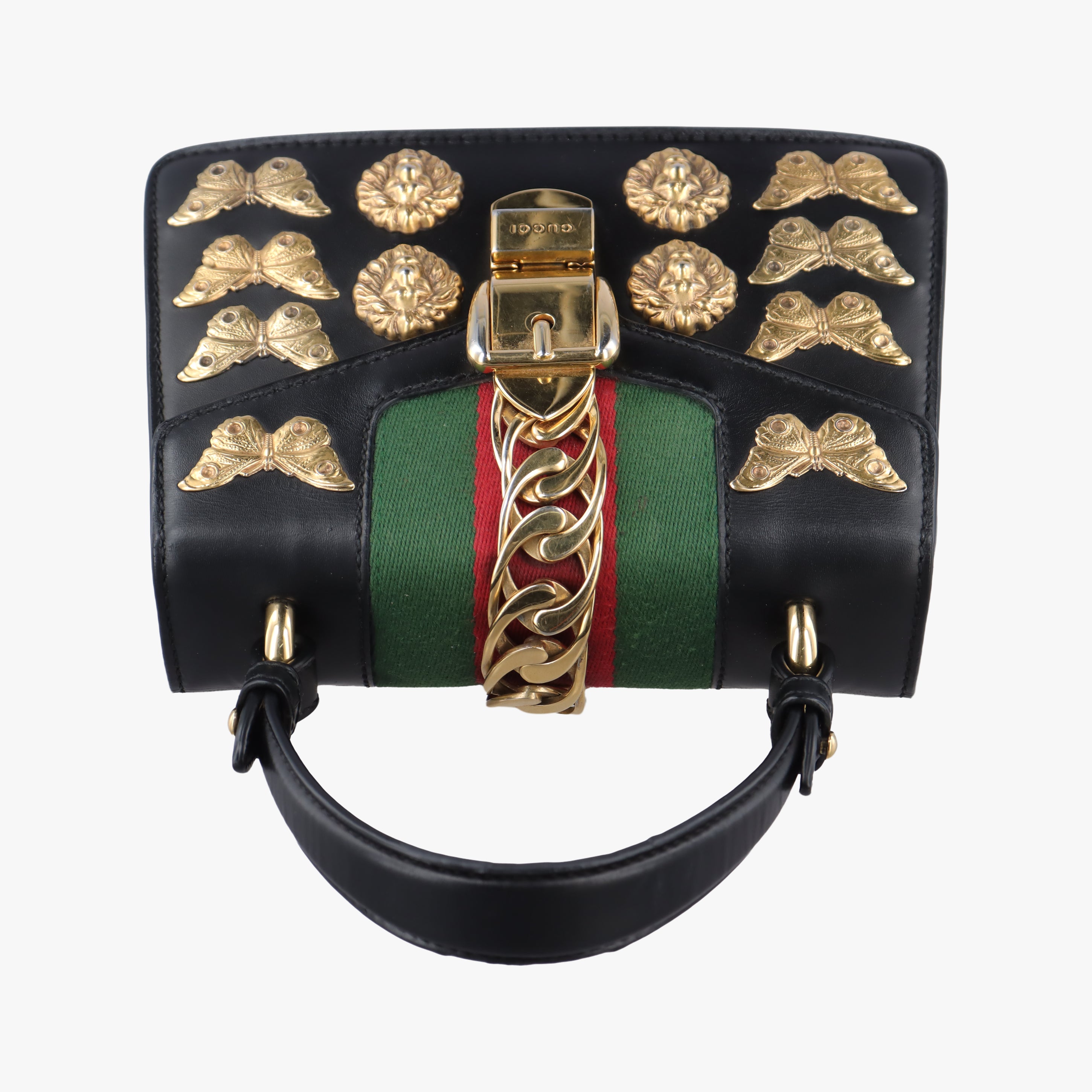 Pre-owned Gucci Sylvie Black Leather 470270 shoulderbag | stylenewstar