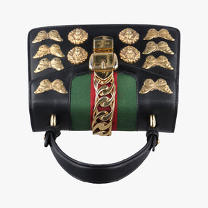 Pre-owned Gucci Sylvie Black Leather 470270 shoulderbag | stylenewstar