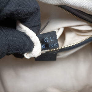 Vintage Gucci Sherry Line Navy x Beige x Black canvas x leather 247205 shoulderbag | stylenewstar