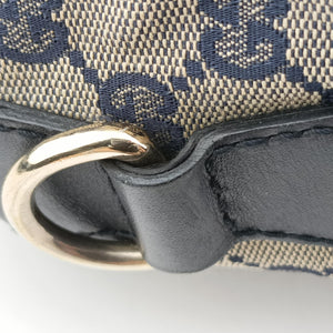 Vintage Gucci Sherry Line Navy x Beige x Black canvas x leather 247205 shoulderbag | stylenewstar