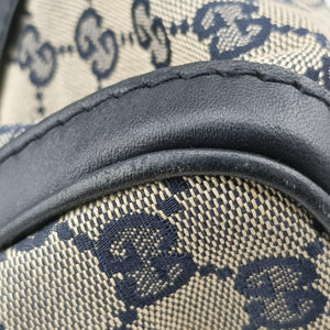 Vintage Gucci Sherry Line Navy x Beige x Black canvas x leather 247205 shoulderbag | stylenewstar