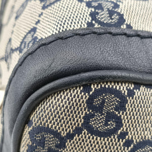 Vintage Gucci Sherry Line Navy x Beige x Black canvas x leather 247205 shoulderbag | stylenewstar