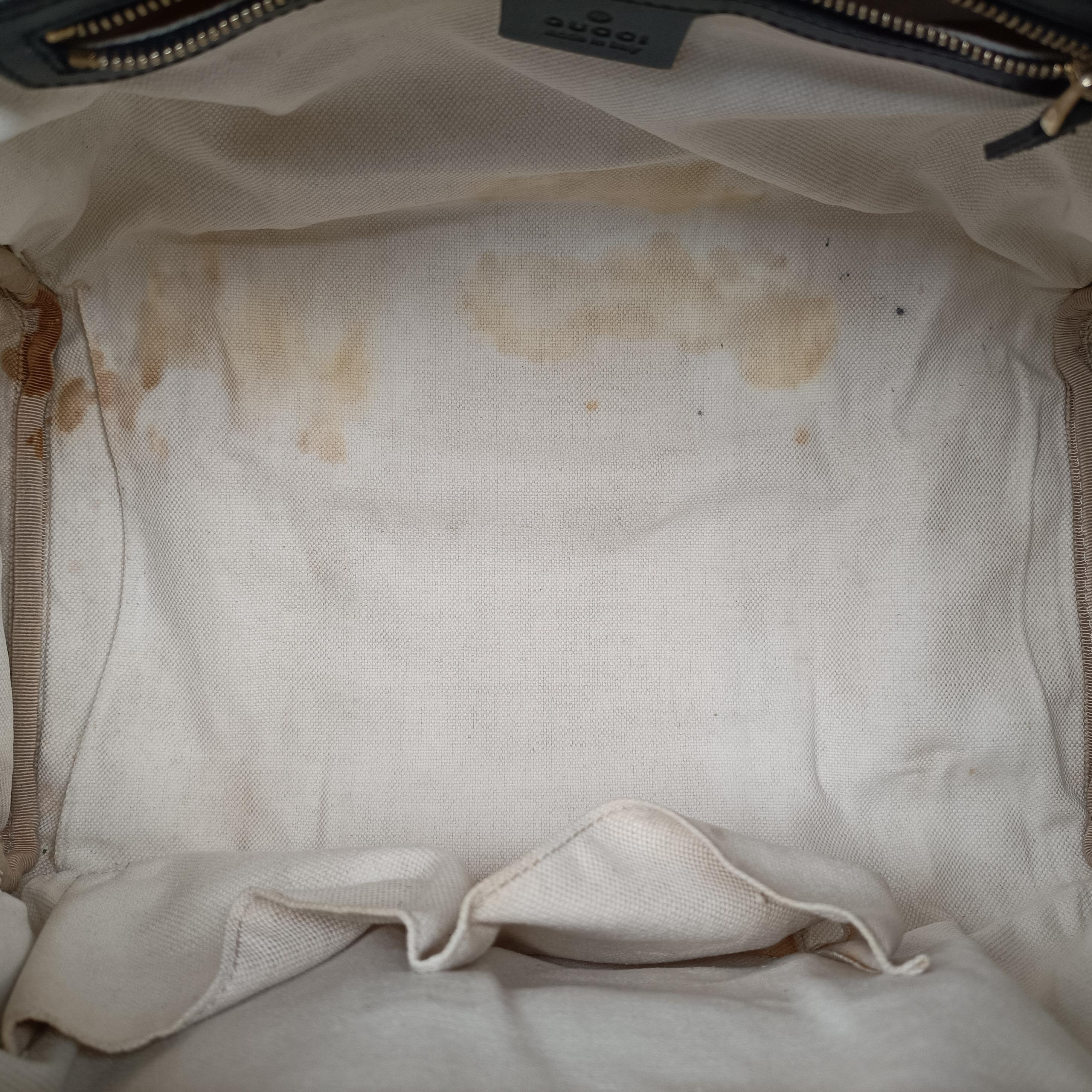 Vintage Gucci Sherry Line Navy x Beige x Black canvas x leather 247205 shoulderbag | stylenewstar