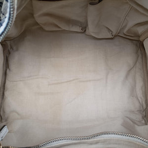 Pre-owned Gucci Sherry Line White x Beige x Multicolour canvas x leather 247205 shoulderbag | stylenewstar