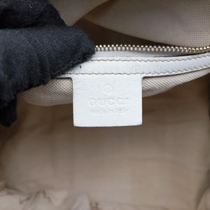 Pre-owned Gucci Sherry Line White x Beige x Multicolour canvas x leather 247205 shoulderbag | stylenewstar