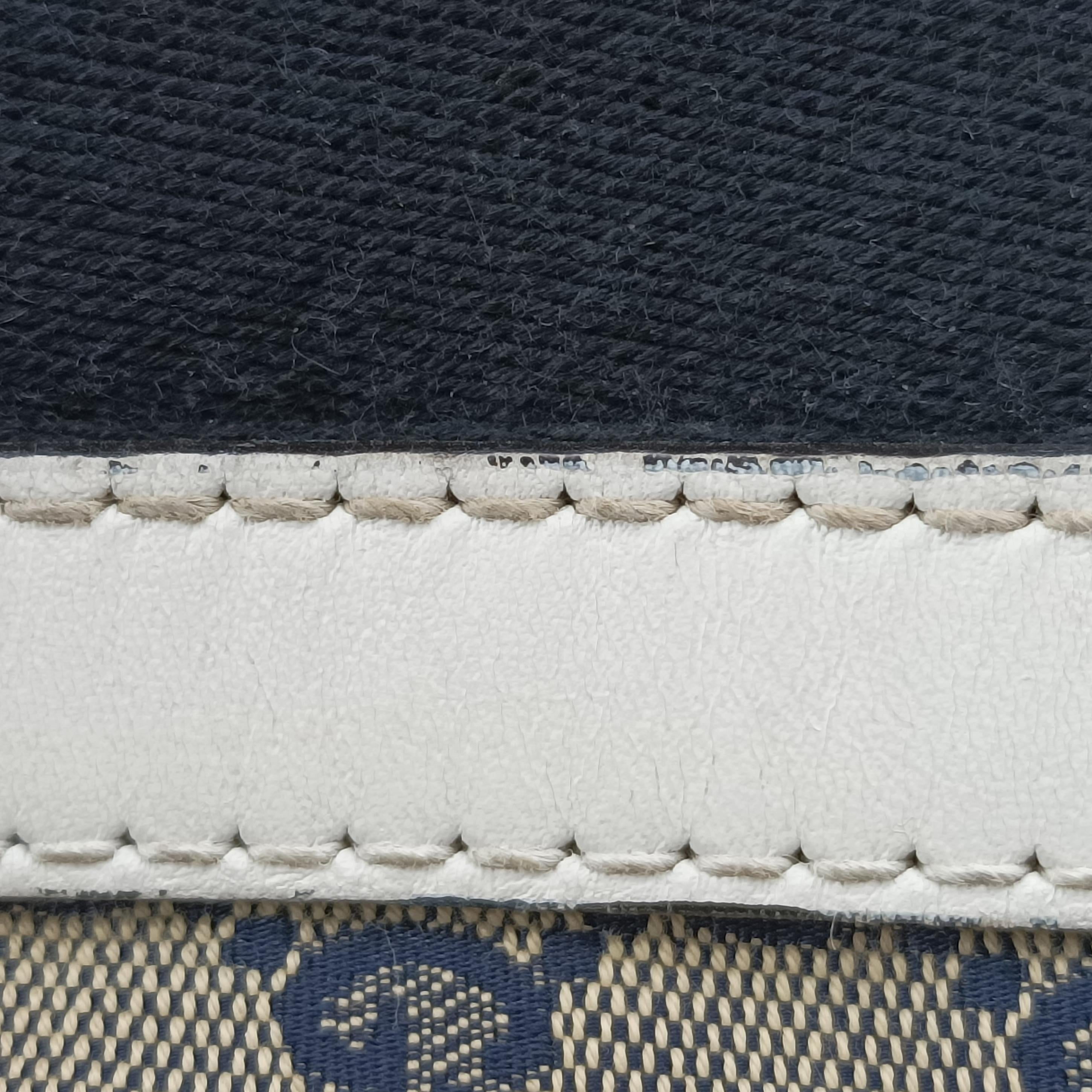 Pre-owned Gucci Sherry Line White x Beige x Multicolour canvas x leather 247205 shoulderbag | stylenewstar