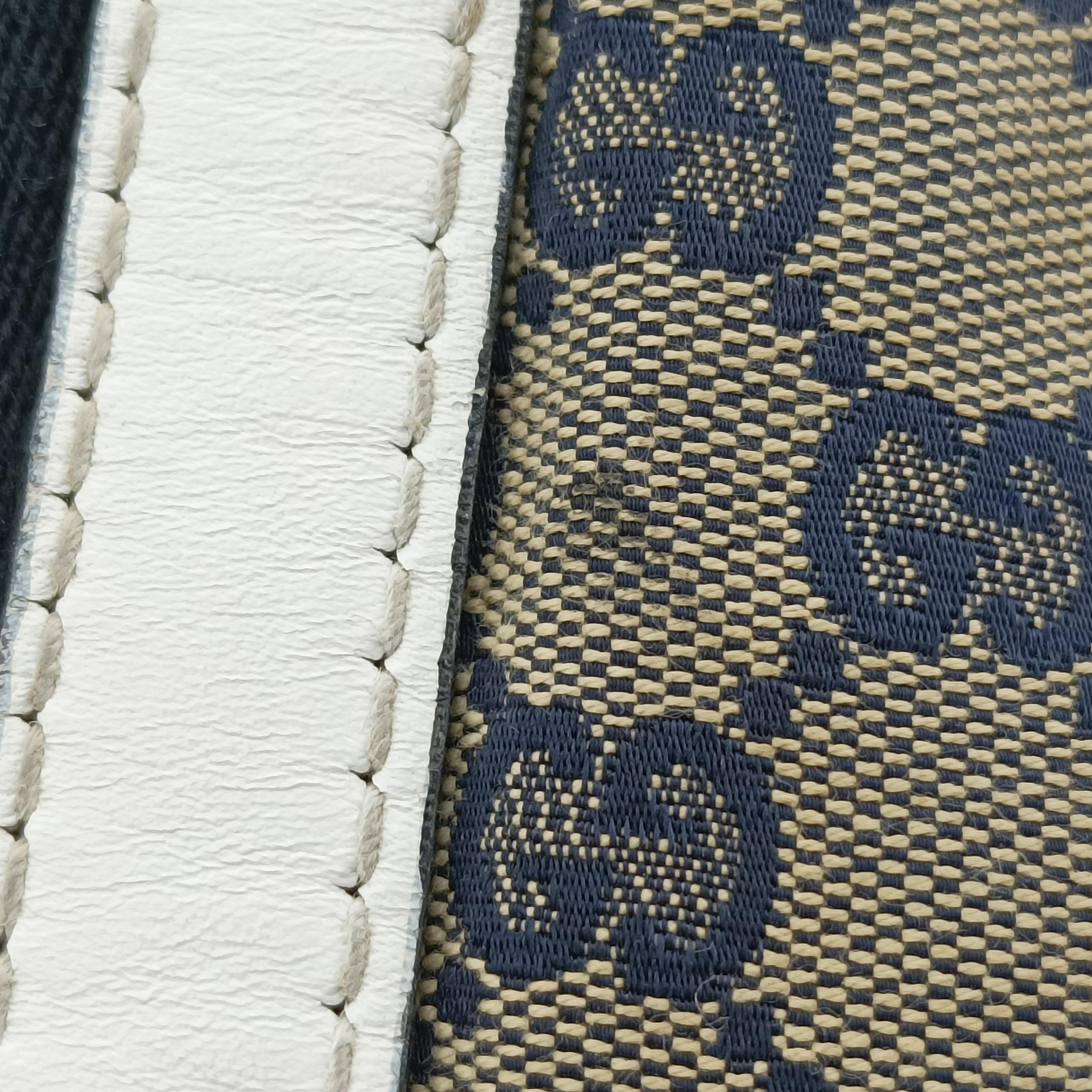 Pre-owned Gucci Sherry Line White x Beige x Multicolour canvas x leather 247205 shoulderbag | stylenewstar