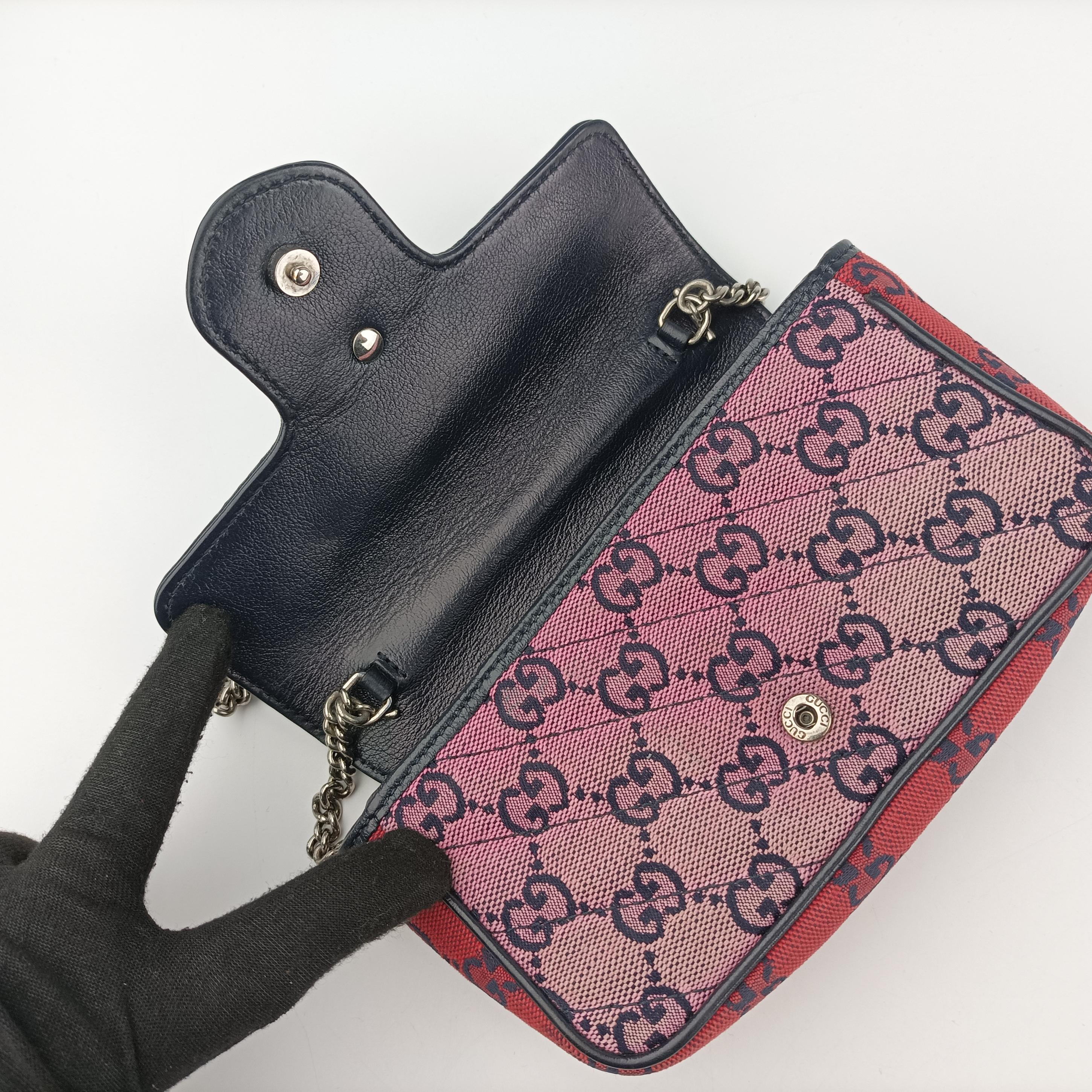 Pre-owned Gucci GG Marmont Multicolour Canvas 476433 shoulderbag | stylenewstar