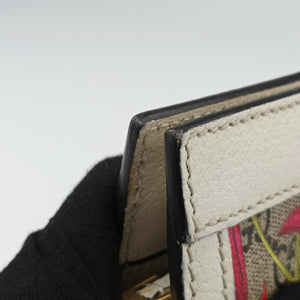 Pre-owned Gucci Ophidia Beige x White x Multicolor PVC coated canvas 503877 shoulderbag | stylenewstar