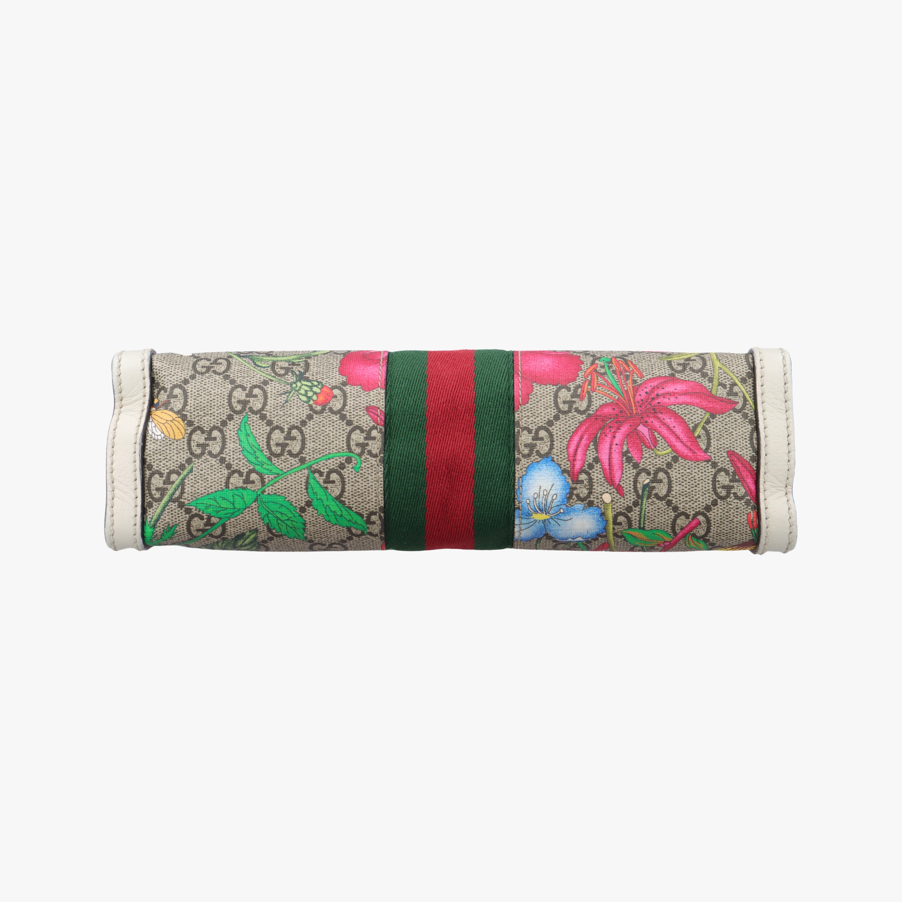 Pre-owned Gucci Ophidia Beige x White x Multicolor PVC coated canvas 503877 shoulderbag | stylenewstar
