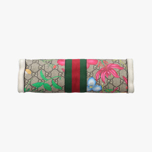 Pre-owned Gucci Ophidia Beige x White x Multicolor PVC coated canvas 503877 shoulderbag | stylenewstar