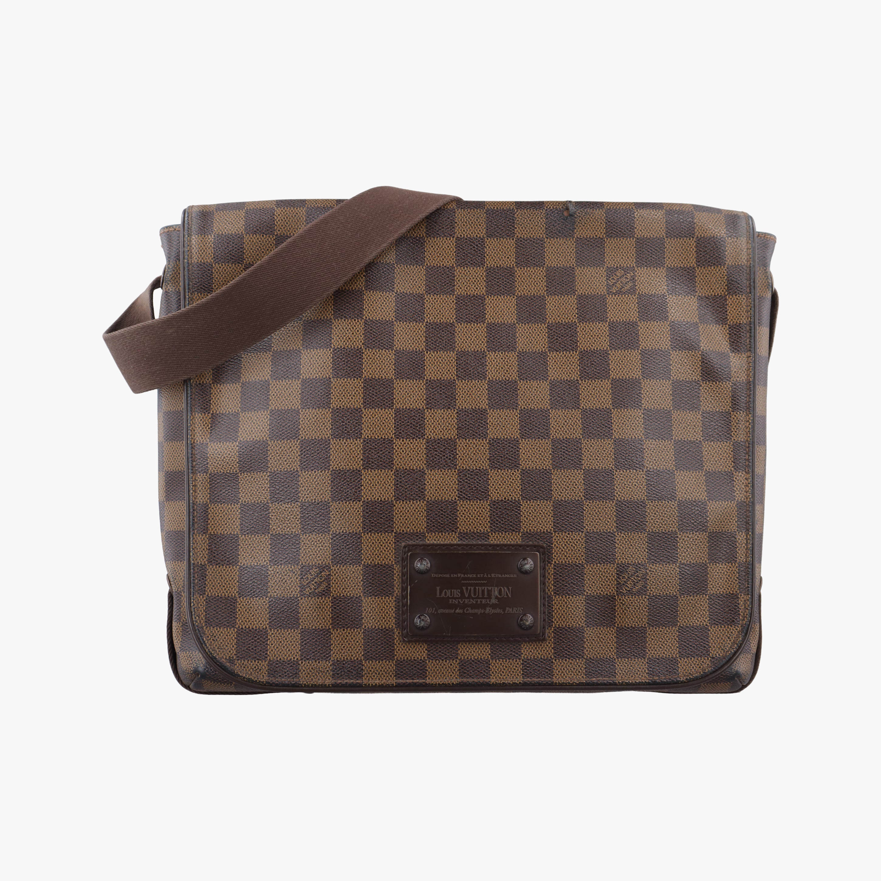 Vintage Louis Vuitton BROOKLYN MM EBENE Damier Canvas N51211 shoulderbag | stylenewstar