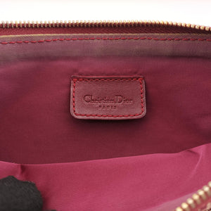 Pre-owned Christian Dior Saddle Red×beige jacquard  handbag | stylenewstar