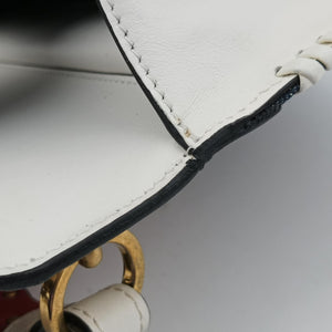 Pre-owned Prada Cahier  tassen Leder Multicolour Leather×Denim 1BD045 shoulderbag | stylenewstar