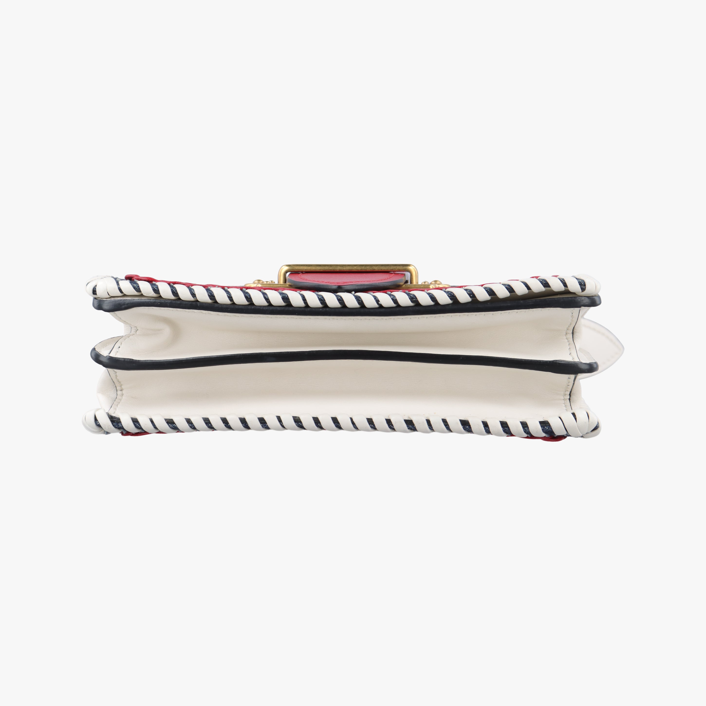 Pre-owned Prada Cahier  tassen Leder Multicolour Leather×Denim 1BD045 shoulderbag | stylenewstar