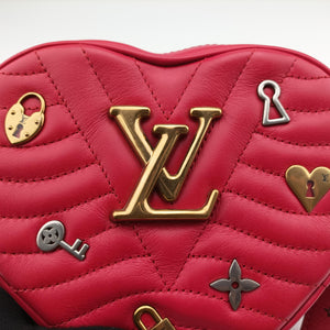 Pre-owned Louis Vuitton New Wave Lovelock Heart Red Leather M52794 shoulderbag | stylenewstar