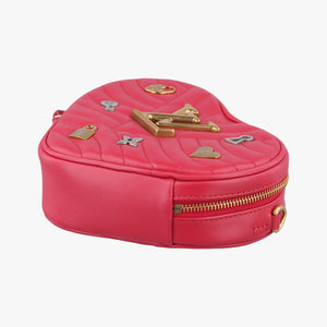 Pre-owned Louis Vuitton New Wave Lovelock Heart Red Leather M52794 shoulderbag | stylenewstar