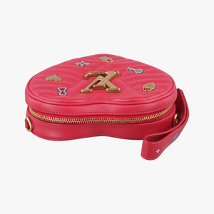 Pre-owned Louis Vuitton New Wave Lovelock Heart Red Leather M52794 shoulderbag | stylenewstar