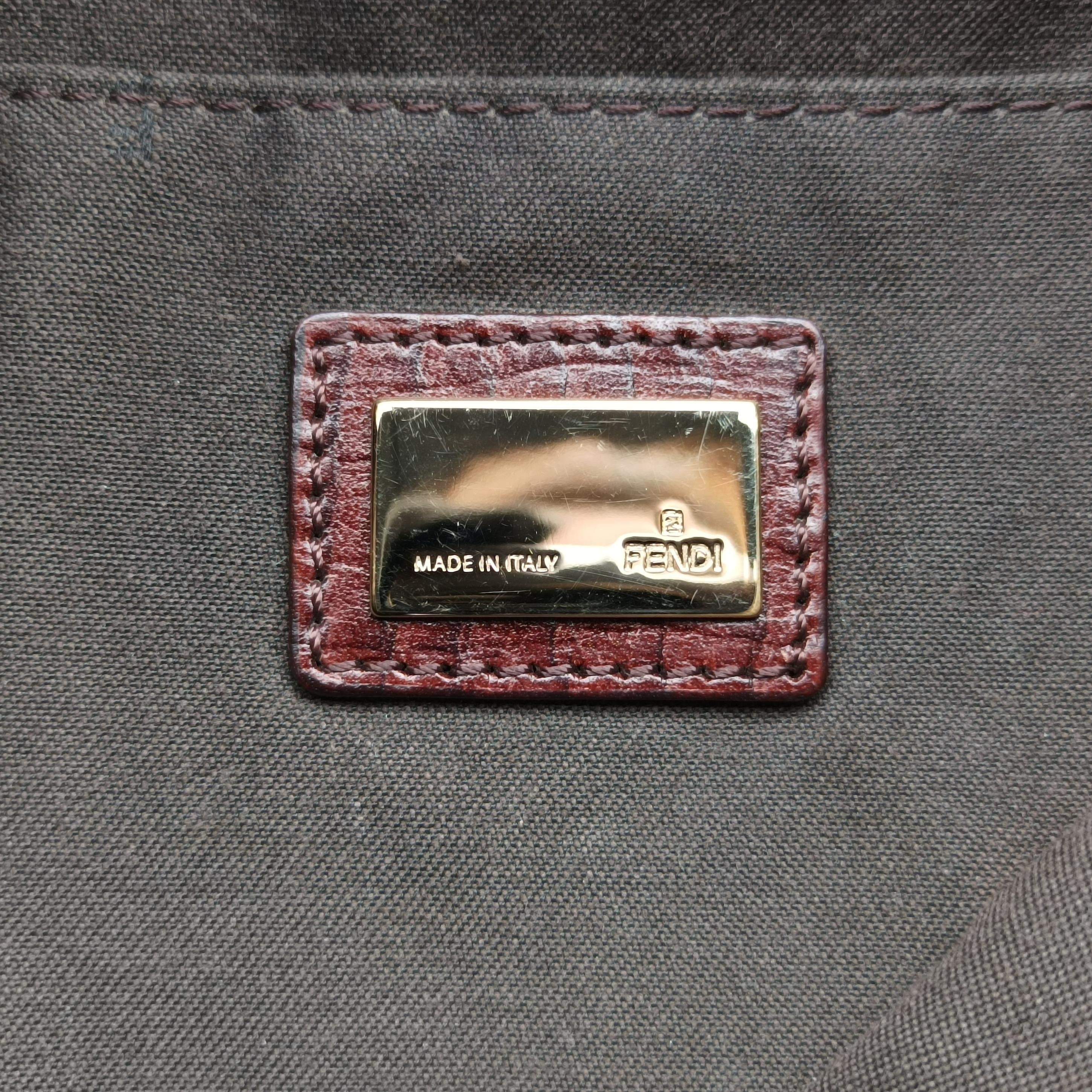 Secondhand Fendi Zucchino Brown canvas 8BT127 shoulderbag | stylenewstar