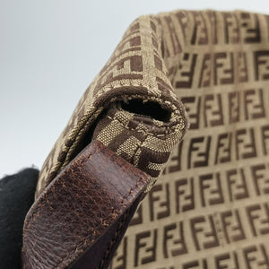 Secondhand Fendi Zucchino Brown canvas 8BT127 shoulderbag | stylenewstar