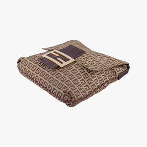 Secondhand Fendi Zucchino Brown canvas 8BT127 shoulderbag | stylenewstar