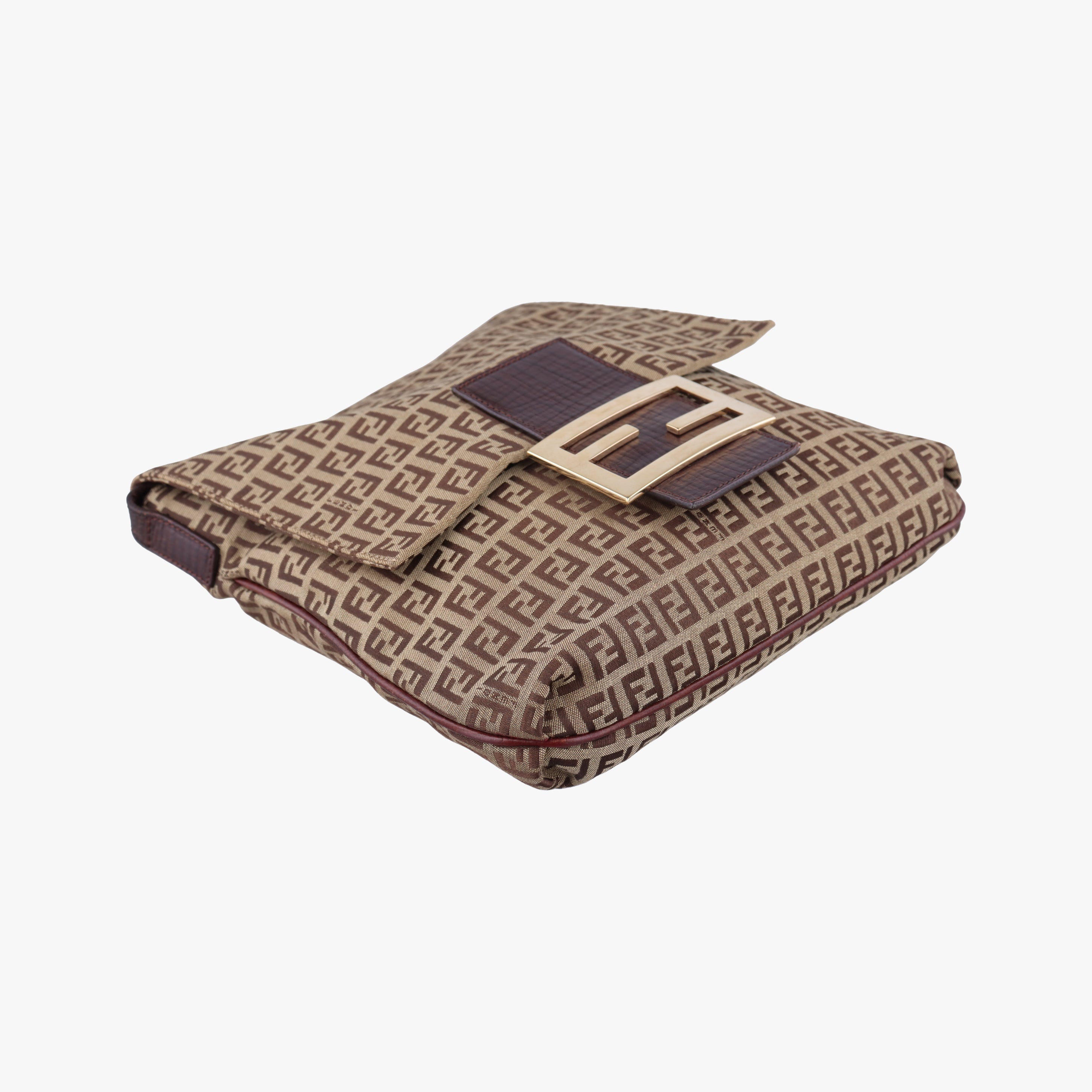 Secondhand Fendi Zucchino Brown canvas 8BT127 shoulderbag | stylenewstar