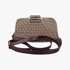 Secondhand Fendi Zucchino Brown canvas 8BT127 shoulderbag | stylenewstar