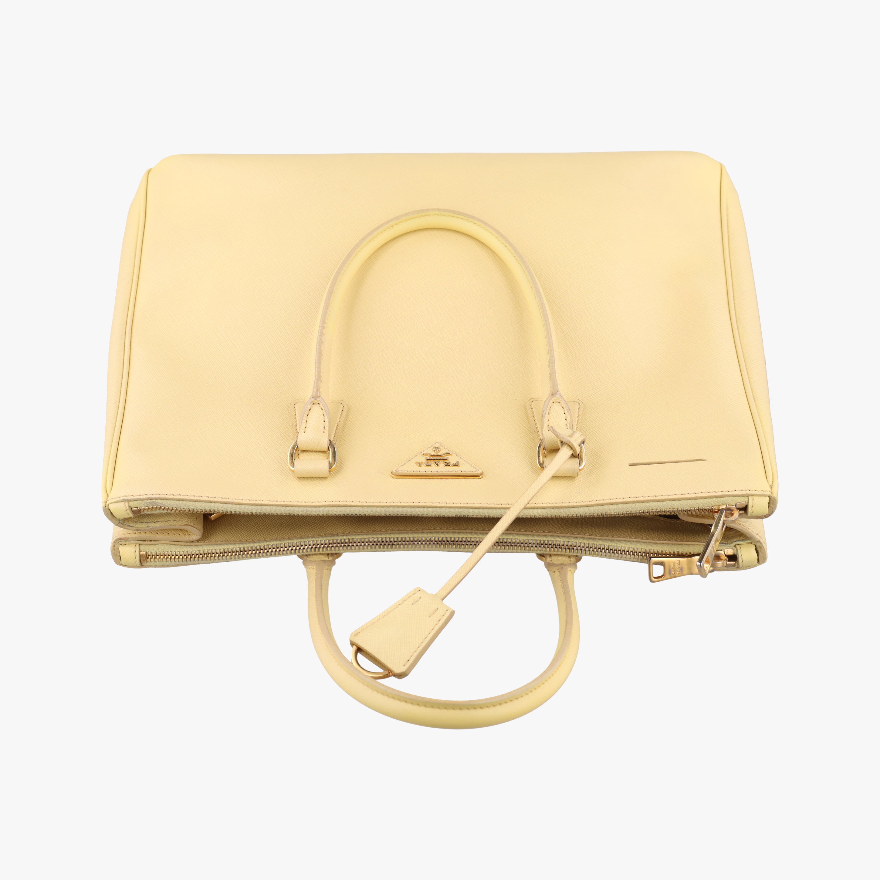 Secondhand Prada Galleria Yellow SAFFIANO Leather BN2274 shoulderbag | stylenewstar
