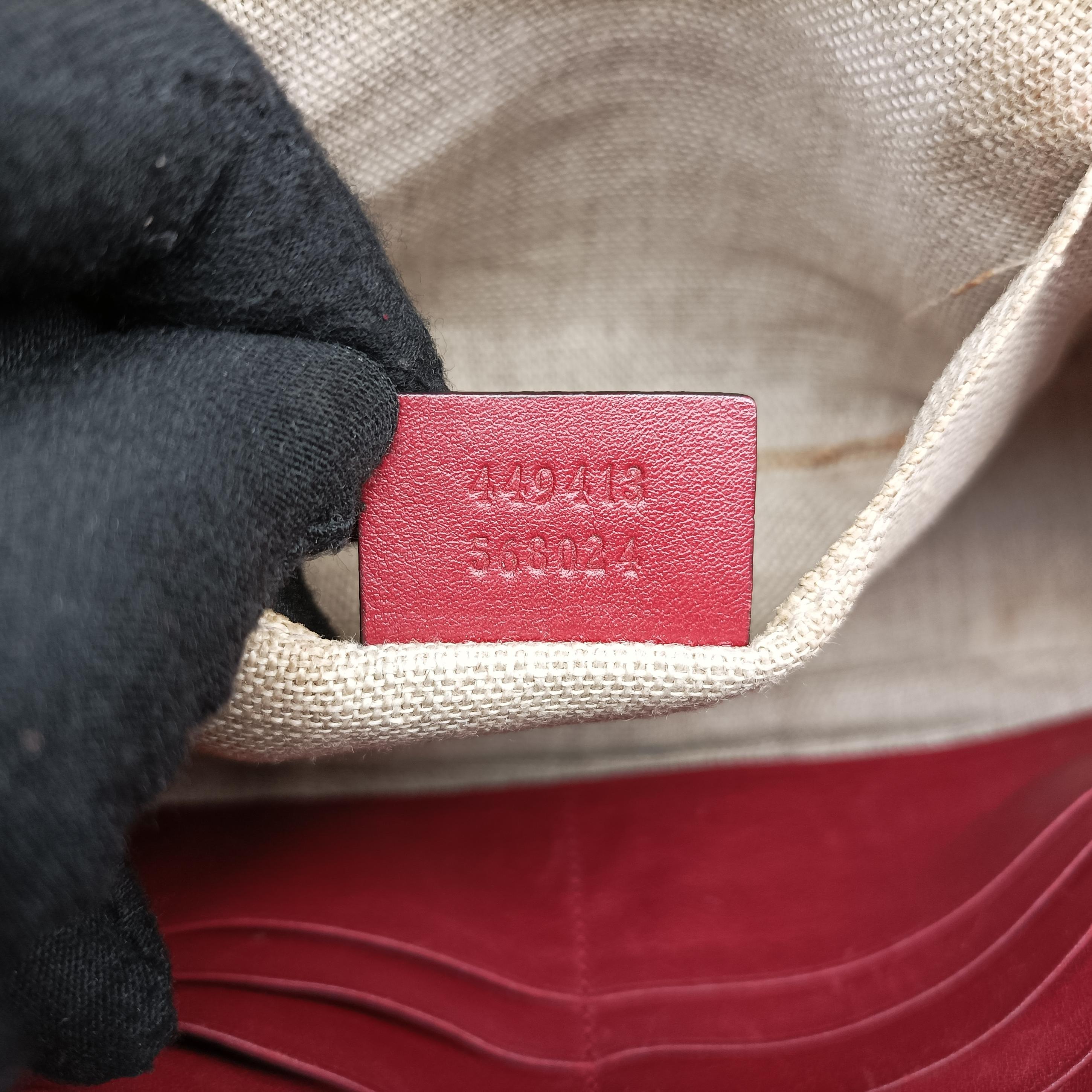 Pre-owned Gucci Bree Microguccissima Red Leather 449413 shoulderbag | stylenewstar