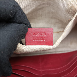 Pre-owned Gucci Bree Microguccissima Red Leather 449413 shoulderbag | stylenewstar