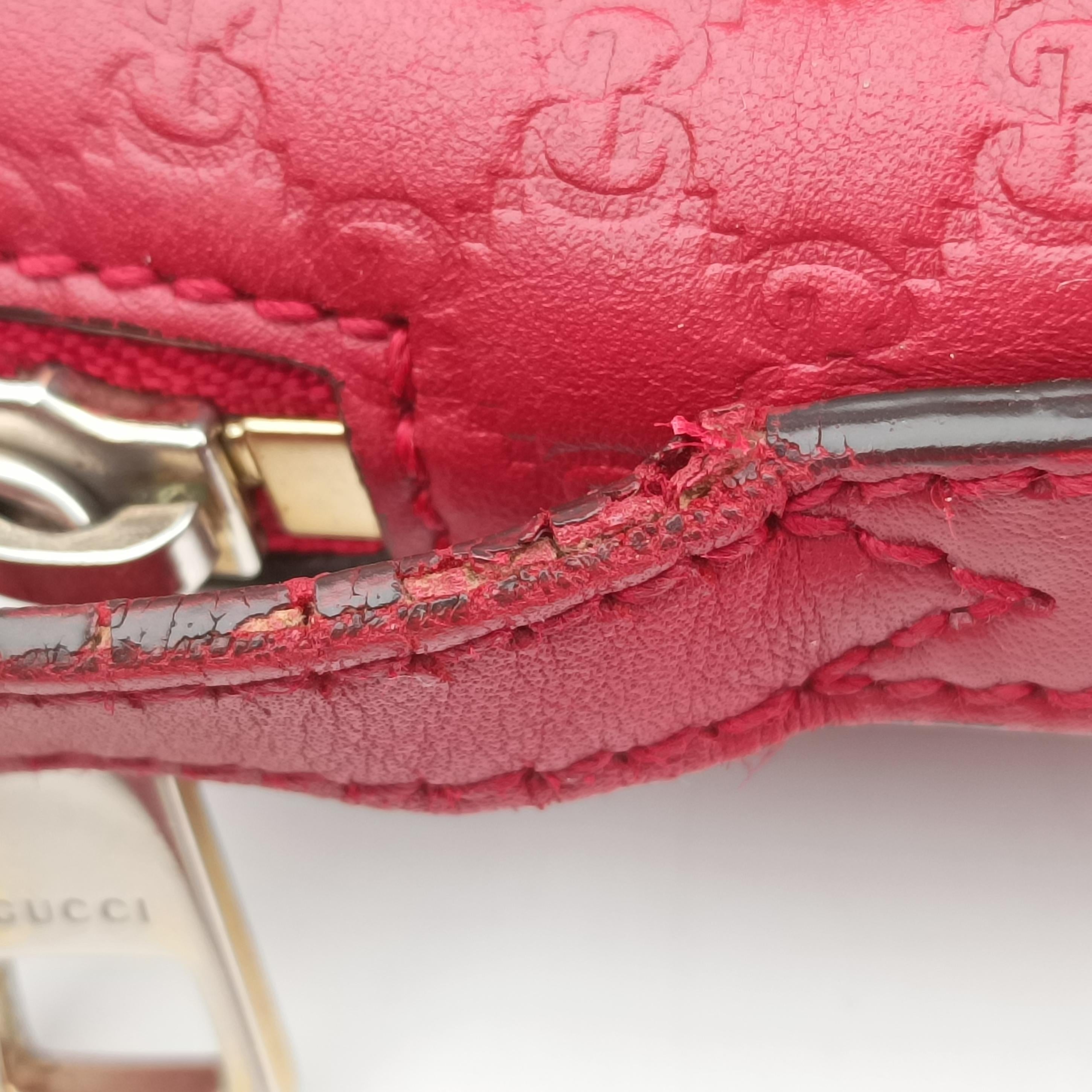 Pre-owned Gucci Bree Microguccissima Red Leather 449413 shoulderbag | stylenewstar