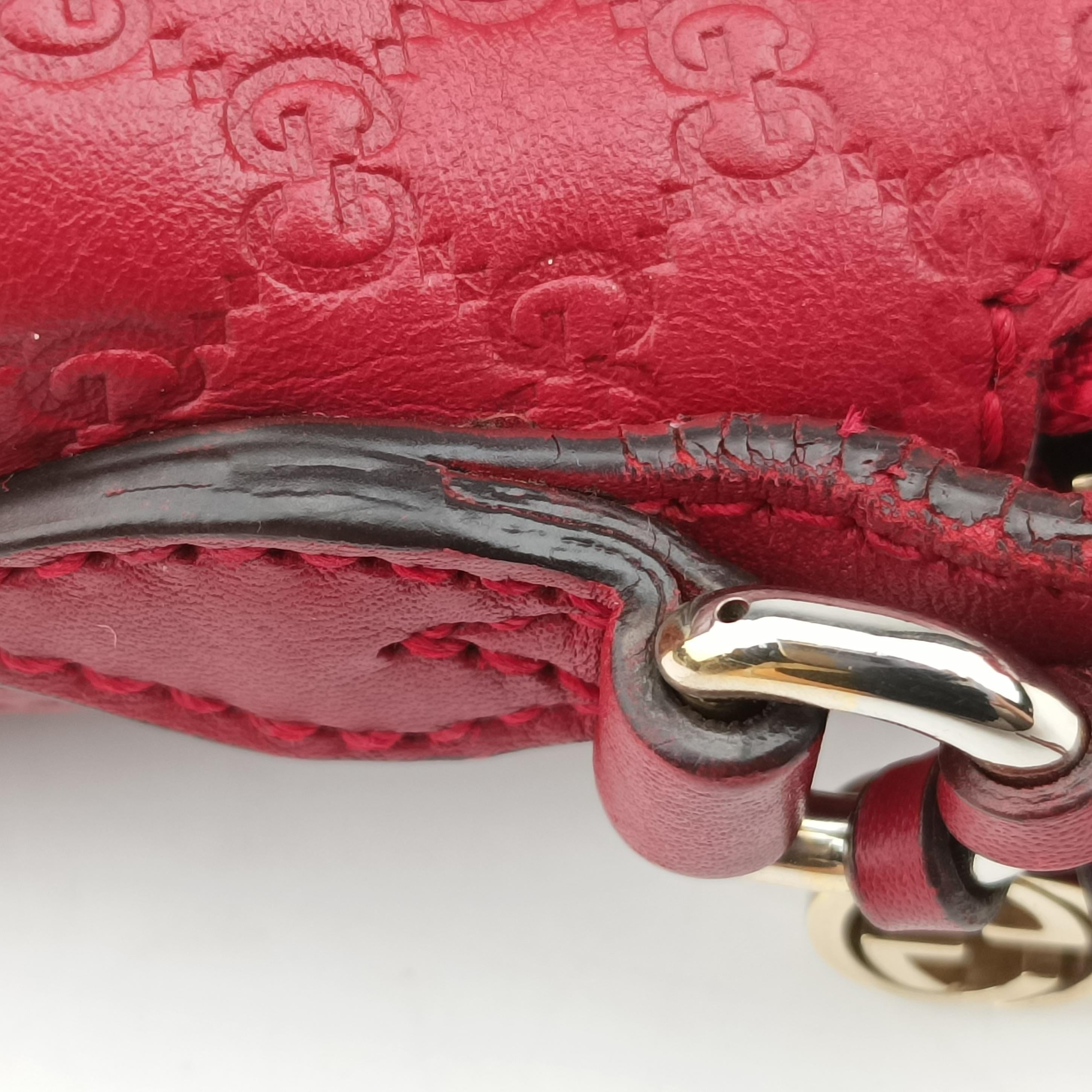 Pre-owned Gucci Bree Microguccissima Red Leather 449413 shoulderbag | stylenewstar