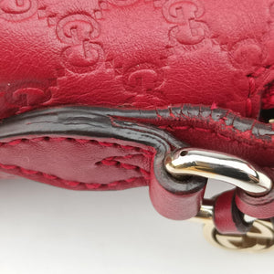 Pre-owned Gucci Bree Microguccissima Red Leather 449413 shoulderbag | stylenewstar