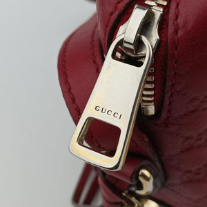 Pre-owned Gucci Bree Microguccissima Red Leather 449413 shoulderbag | stylenewstar
