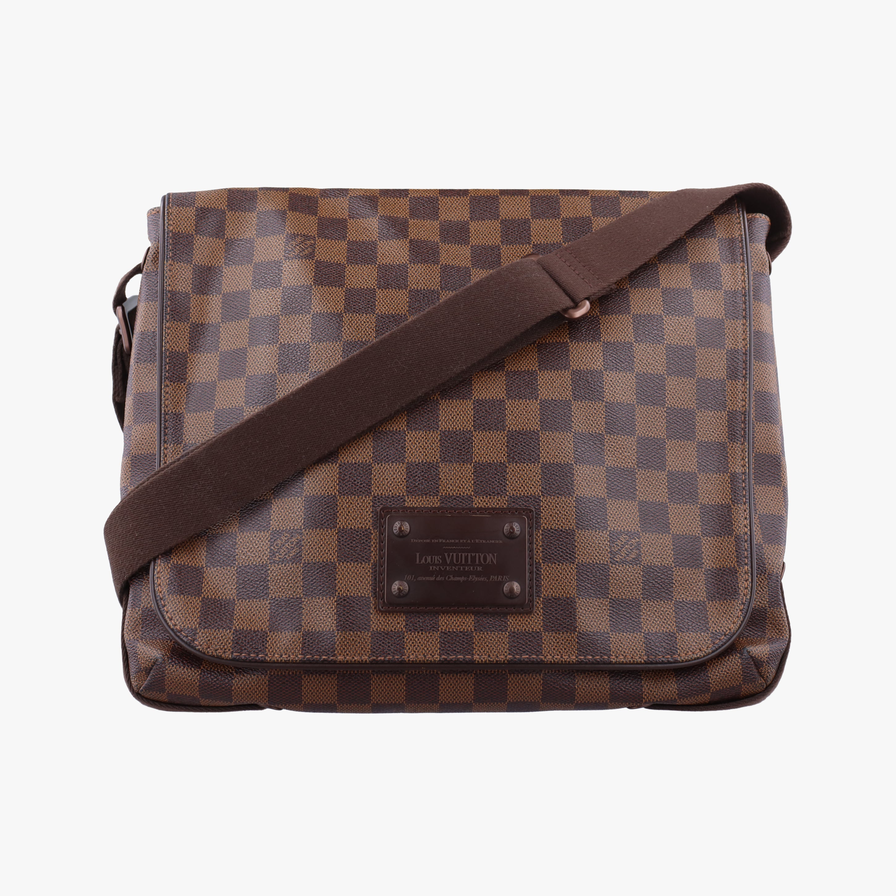 Secondhand Louis Vuitton BROOKLYN MM EBENE Damier Canvas N51211 shoulderbag | stylenewstar