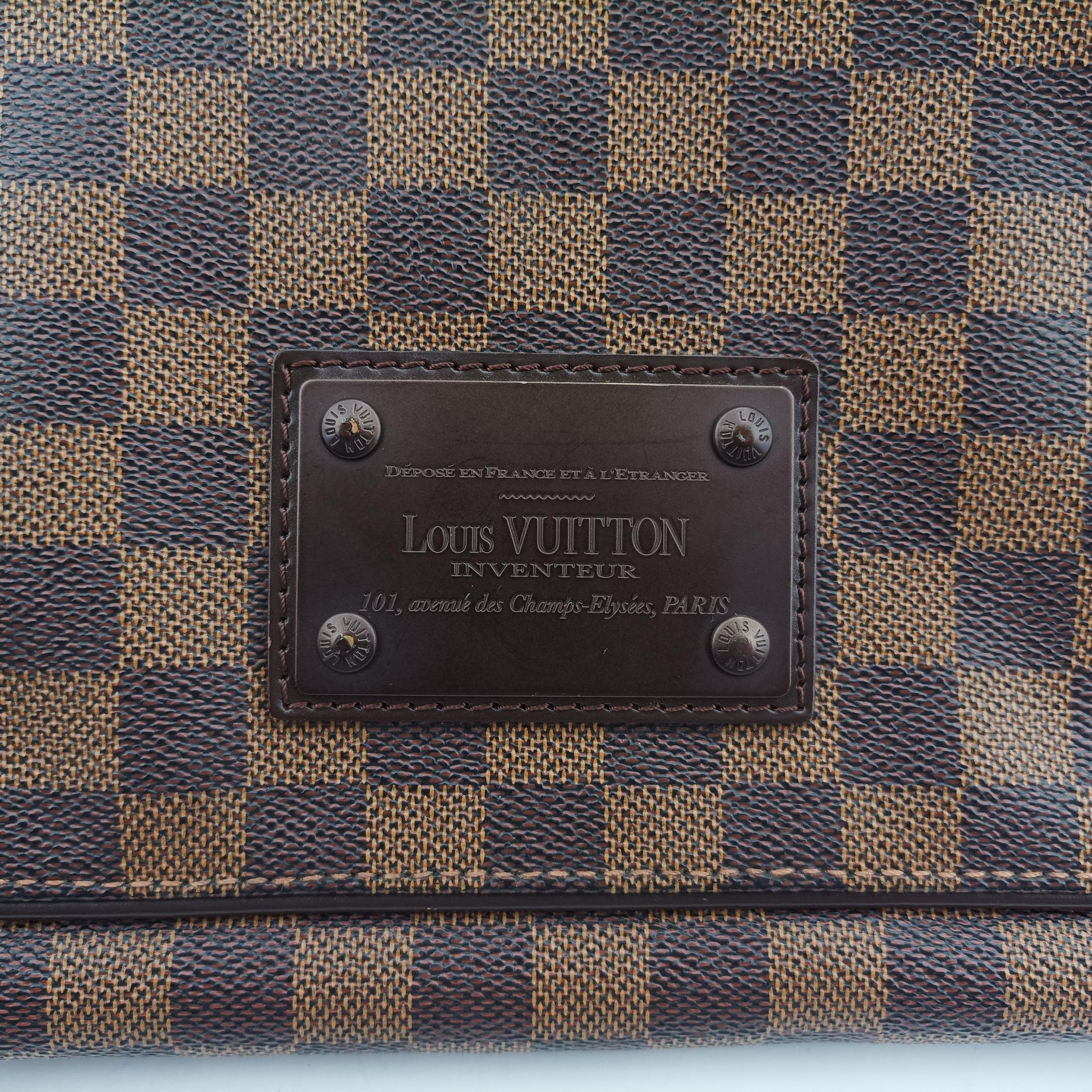 Secondhand Louis Vuitton BROOKLYN MM EBENE Damier Canvas N51211 shoulderbag | stylenewstar