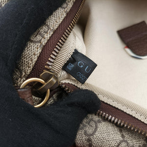 Pre-owned Gucci GG Supreme Courrier Brown×multicolor PVC coated canvas 529711 bum bag/waist bag | stylenewstar