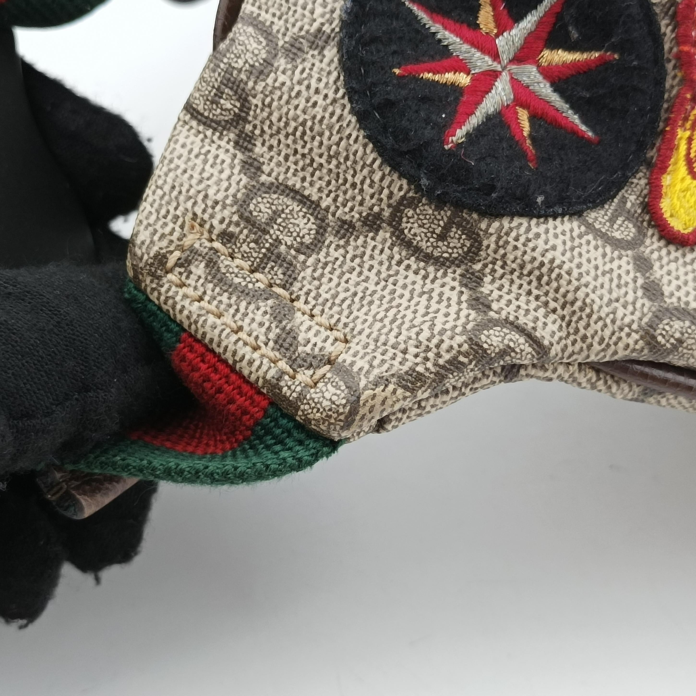 Pre-owned Gucci GG Supreme Courrier Brown×multicolor PVC coated canvas 529711 bum bag/waist bag | stylenewstar