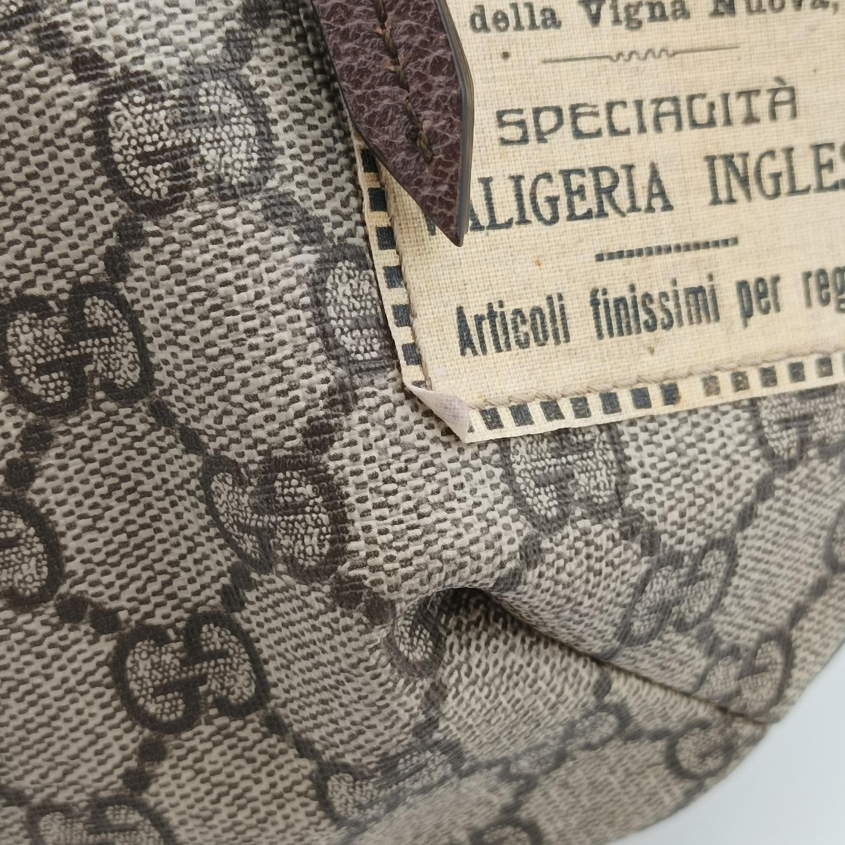 Pre-owned Gucci GG Supreme Courrier Brown×multicolor PVC coated canvas 529711 bum bag/waist bag | stylenewstar