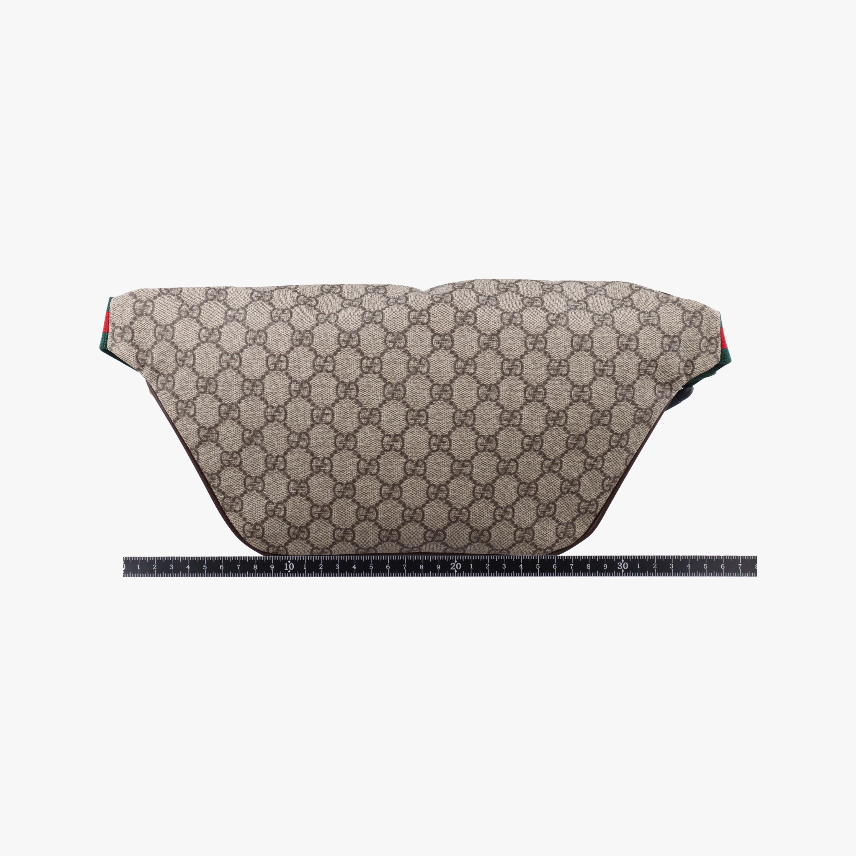 Pre-owned Gucci GG Supreme Courrier Brown×multicolor PVC coated canvas 529711 bum bag/waist bag | stylenewstar
