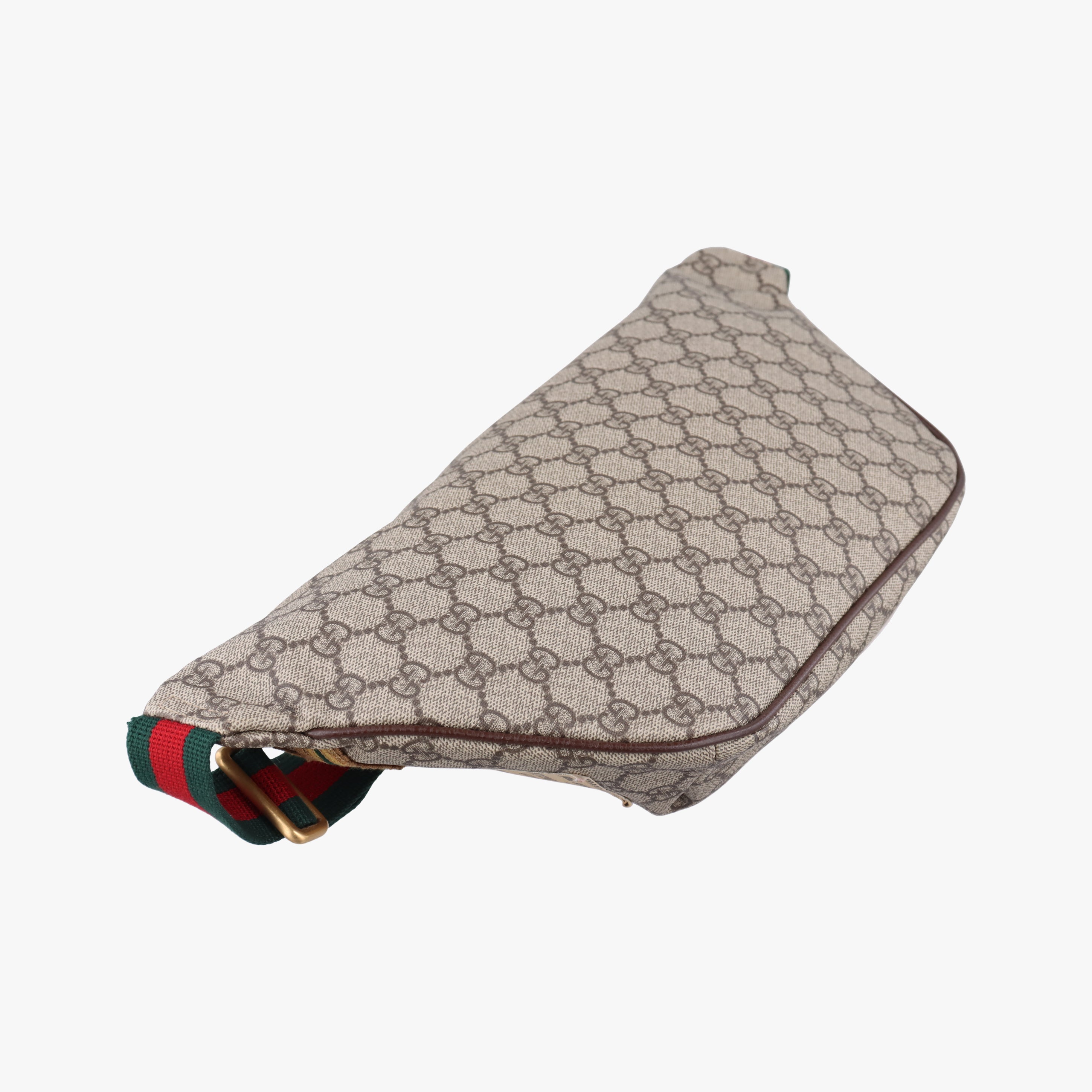 Pre-owned Gucci GG Supreme Courrier Brown×multicolor PVC coated canvas 529711 bum bag/waist bag | stylenewstar